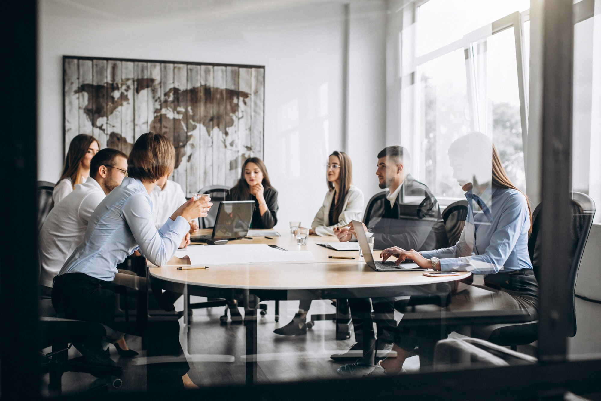 Business professionals in meeting